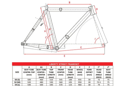 LIBERTY BIKES - LIBERTY Street Frameset - FISHTAIL CYCLERY