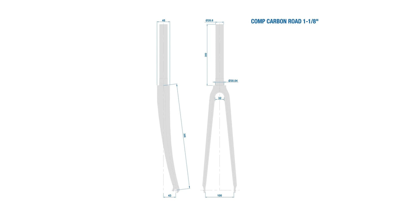 Ritchey Logic - RITCHEY LOGIC Comp Carbon Road Fork - FISHTAIL CYCLERY